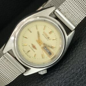 Vintage 1970 Citizen Automatic Womans Silver Watch W/daydate & Gold accents